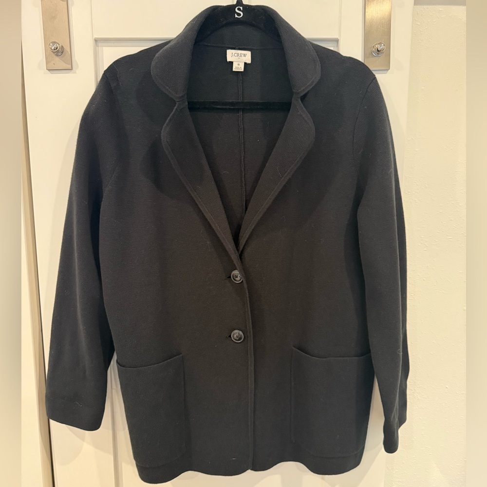 NEVER WORN- Lightweight J Crew Soft Knit Blazer – Size Small – Soft Black